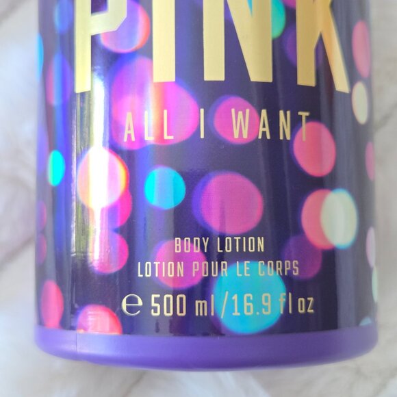 Victoria's Secret PINK All I Want Body Lotion Holiday Collection 16.9oz/500ml - Picture 5 of 9